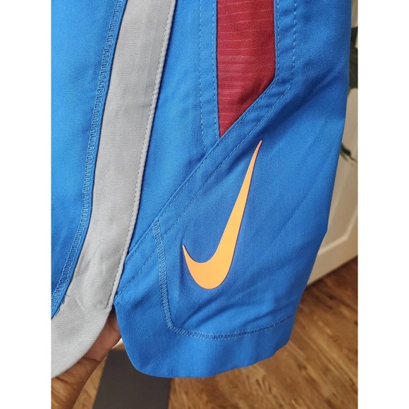 Nike Men's Blue 100% Polyester Pull On Swim Trunk Logo Print Shorts Size 4XL - Picture 4 of 14